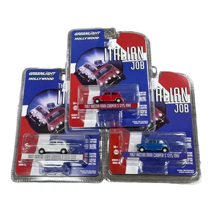 The Italian Job Classic Mini Cooper S Set 1:64 Scale Diecast Metal Greenlight - Picture 1 of 4