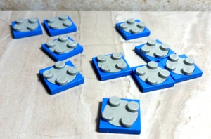 LEGO Spinner lot of 10 Blue Gray Turntable Lazy Susan Table Decoration Car Truck - Picture 1 of 1