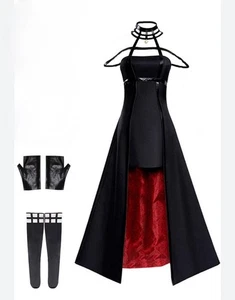 Halloween Anime Cosplay Kostüm Kleid Ohrringe und Handschuhe - Bild 1 von 3