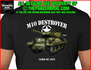M10 Destroyer T-Shirt WWII US Army Tank Version 1 - Picture 1 of 49