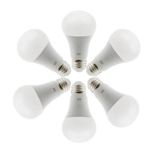 GW Light Bulbs 60W Equivalent, A19 LED Bulbs Warm White 2700K 6 Pack - Picture 1 of 6