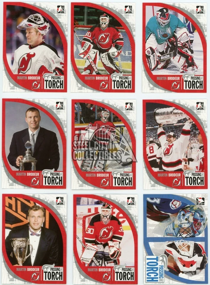 05 ITG Passing the Torch Complete 25 Card Insert Set Martin Brodeur Patrick Roy - Image 1 of 1