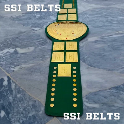 Cinturón Hulk Hogan Big Green Campeonato Mundial de Lucha Libre, Cinturón Título 2mm Latón Foto 1 de 4