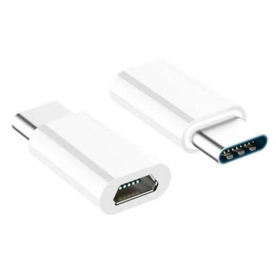 Micro USB to Type C USB Adapter (White) - Image 1 of 3