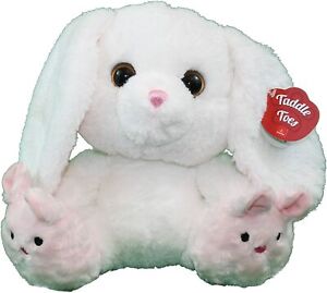 Taddle Toes Aurora Easter Hoppity Bunny Feet Plush 10" Stuffed Animal Rabbit NEW