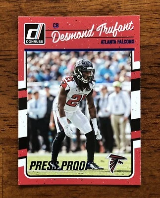 2016 Donruss Press Proof Blue, Desmond Trufant #18. Atlanta Falcons CB - Image 1 of 2