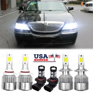 Kit de faros LED para Lincoln Town Car 2003-2011 bombillas altas bajas + antiniebla 6000 k - Imagen 1 de 12