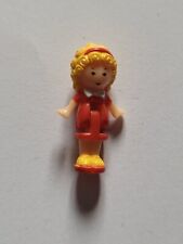 Vintage Bluebird 1989 Polly Pocket Polly's Cafe Town House Doll Figure Red Dress