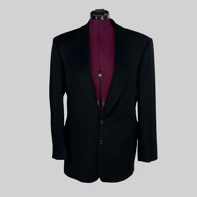 Le Collezioni Structure Cashmere Blazer Men 42 R Black Jacket Sport Coat Classic - Image 1 of 4