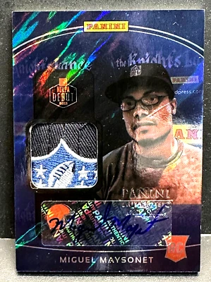 Miguel Maysonet 2013 Panini Father's Day NFL Shield Logo Auto RPA RC Browns - Image 1 of 4