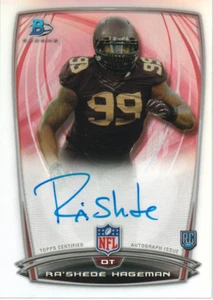 2014 Bowman Chrome Rookie Autographs College Refractors #29 Ra'Shede Hageman - Picture 1 of 1