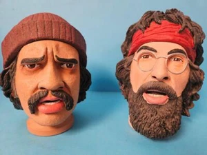 2004 NECA Cheech and Chong Up In Smoke Resin Homegrown Stash Jar Heads No Box - Picture 1 of 21