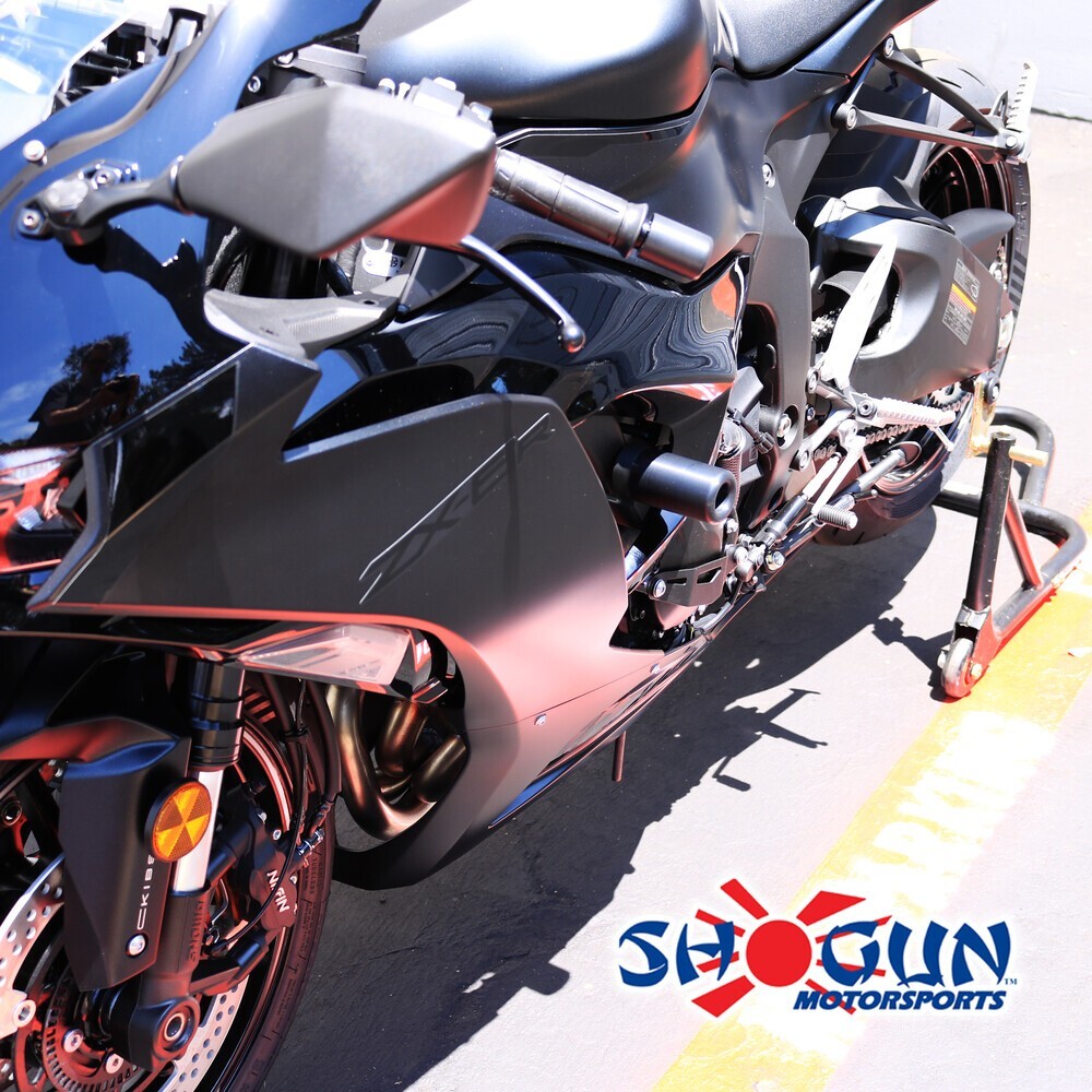 SHOGUN FRAME SLIDERS BLACK NO CUT KAWASAKI 2024-2025 ZX6R