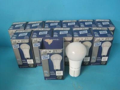 BOX OF 12 NEW TCP 10-WATT=60W FROSTED DIMMABLE A19 TWIST & LOCK LED BULB 3000K - Image 1 of 4