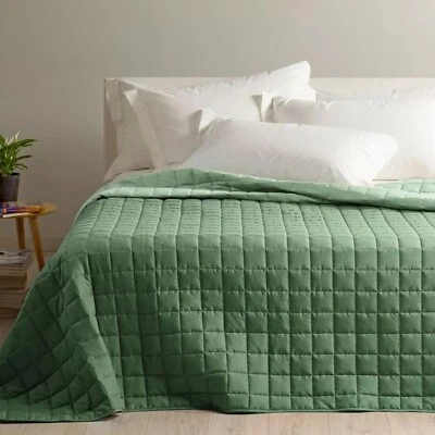Caleffi Copriletto Trapuntato in microfibra Art. Modern Colore Giada - Immagine 1 di 4