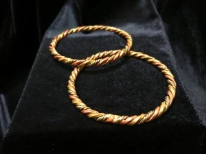 Costume Jewelry Multi (Pink, Gold, and Silver) Tone Bangle Bracelets 2-3/4"  - Picture 1 of 3