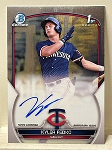 2023 Bowman Chrome Kyler Fedko Bowman 1st AUTO TWINS