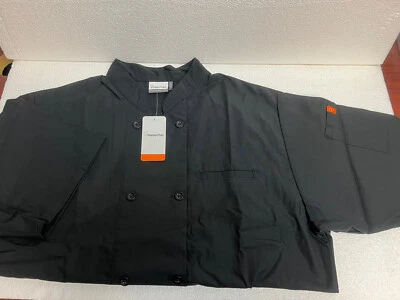 Chef's Top Cook Cool Happy Chef Vented Black Unisex . Size XL  Style #305 - Image 1 of 4