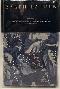 Ralph Lauren Skye King Pillow Sham Denim Floral 20” X 36”  - Picture 1 of 4