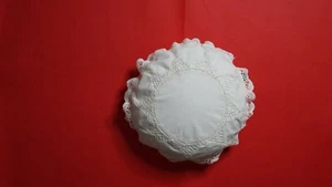 LINEN LACE CUSHION COVERS WHITE COLORED SIZE 24 inch Handmade - Picture 1 of 2