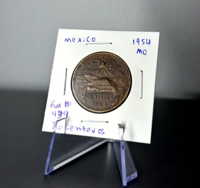 Moneda de 20 centavos Mo México 1954 KM# 439 Foto 1 de 2