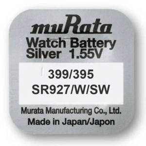 5 x Murata 399 395 Pile Batterie Mercury Free Silver Oxide SR927W SR927SW - Imagen 1 de 1