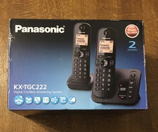 Panasonic KX-TGC222 Digital Cordless Phone With Answering Machine Twin Pack New