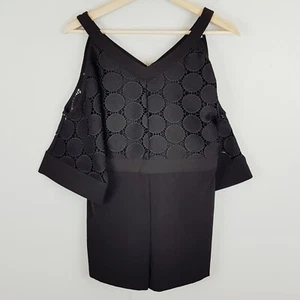 BARDOT Junior Girls Size 14 Black Embroidered Playsuit - Picture 1 of 6