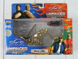 Orange County Choppers - Bicicleta Mikey's - Fundida a presión escala 1:18 - Dorada Nueva en caja - Imagen 1 de 5