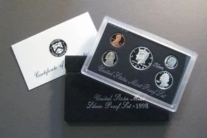 reduced 1998-S SILVER Proof coin set in OGP - Picture 1 of 1