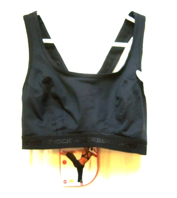 New Shock Absorber Crossback Sports Bra Black Sz 32 C  NWT - Image 1 of 4