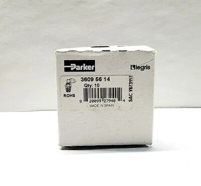 Pack of 10 Legris 3609 56 14 Elbow  1/4" TUBE X 1/4" NPTM Nickel plated NEW - Image 1 of 2