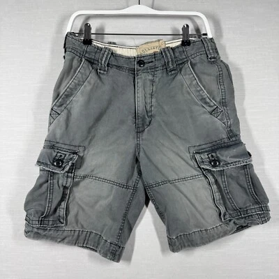 Vintage Hollister Shorts Mens 28 Gray Cargo Pockets Y2K 90s Distressed Casual - Image 1 of 4