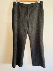 Magaschoni Gray White Wool Blend Lined Straight Pants Size 8 - Picture 1 of 6