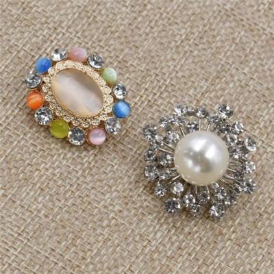 Artificial Opal Pearl Rhinestones Buttons for Sewing on Clothes DIY Hand Crafts - Image 1 of 4