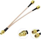 4G LTE Antenna Adapter Splitter Cable SMA Female to Dual SMA Male Cable 15cm
