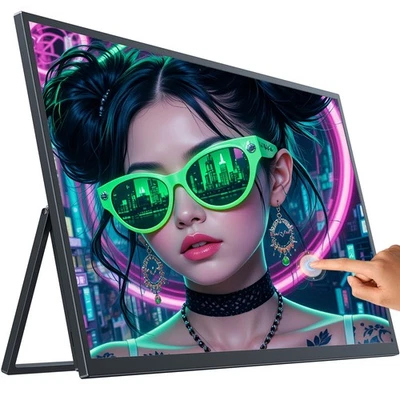 UPERFECT 22 Zoll 2K Touch Screen QHD Tragbarer Monitore LCD Freistehend Display - Bild 1 von 4