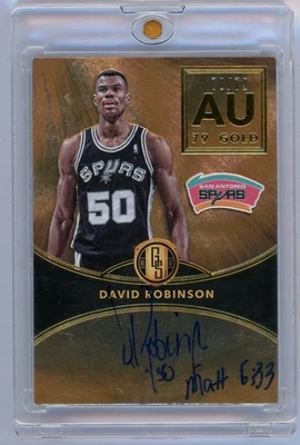 2016-2017 Panini Gold Standard DAVID ROBINSON AU 79 Gold Inscribed /79 Auto - Image 1 of 2