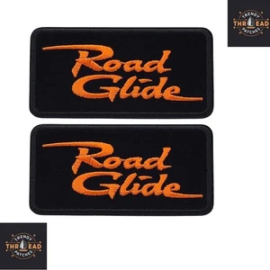 Road Glide Embroidered Harley Biker Chopper Patch | 2PC IRON /SEW ON 4"X 2 - Picture 1 of 5