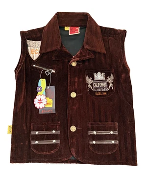 Chaleco Elanza Vintage Niños 2 Pana California Parche Urbano Bordado Años 2000 Foto 1 de 4