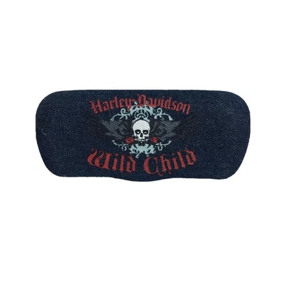Estuche rígido para gafas Harley Davidson azul Denin Wild Child Foto 1 de 4