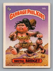 Tarjeta coleccionable Topps Garbage Pail Kids 1985 serie 2 pegatina Brutal Bridget 56b - Imagen 1 de 2