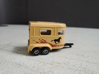 Vintage 1990s Matchbox Super Fast Black Star Dude Ranch Pony Trailer Die Cast - Image 1 of 4