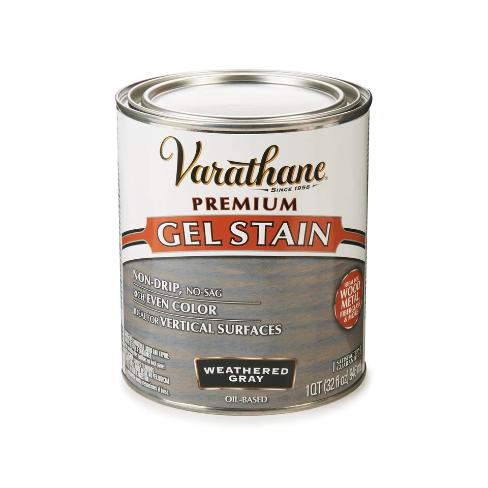 Varathane Premium Gel Stain Oil Based Weathered Gray 1 Quart - Image 1 of 1