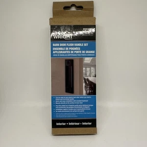 US930BL Wright Barn Door Flush Handle Set mit Hardware, Matt Black — NEU - Bild 1 von 9