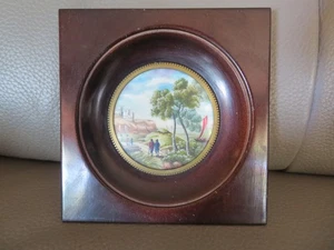 ancienne miniature Paysage de bord de mer - Picture 1 of 6