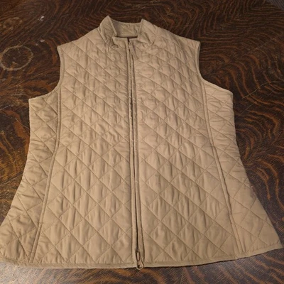 (r)elativity Tan Quilted Vest Women's Sz M - Image 1 of 4