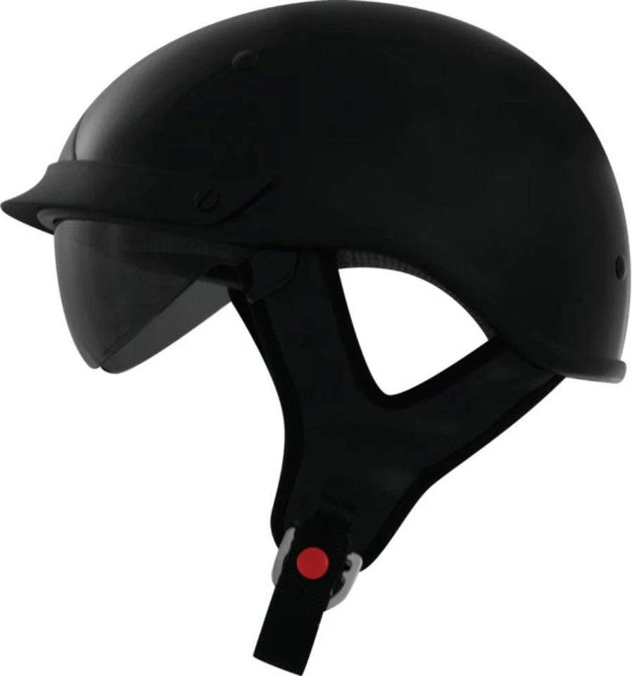 Medio casco de motocicleta THH T-72 con visera desplegable negro Foto 1 de 1