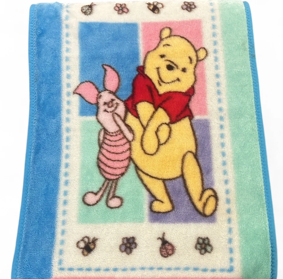 Винтажное плюшевое детское одеяло Winnie The Pooh And Piglet 30x45 Disney Honey - Изображение 1 из 1