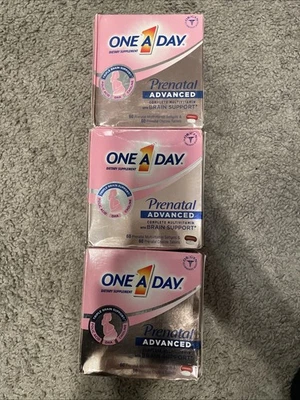 LOTE 3 comprimidos de colina avanzados prenatales uno al día 60 60 comprimidos cada uno caducado 2/2026 Foto 1 de 4